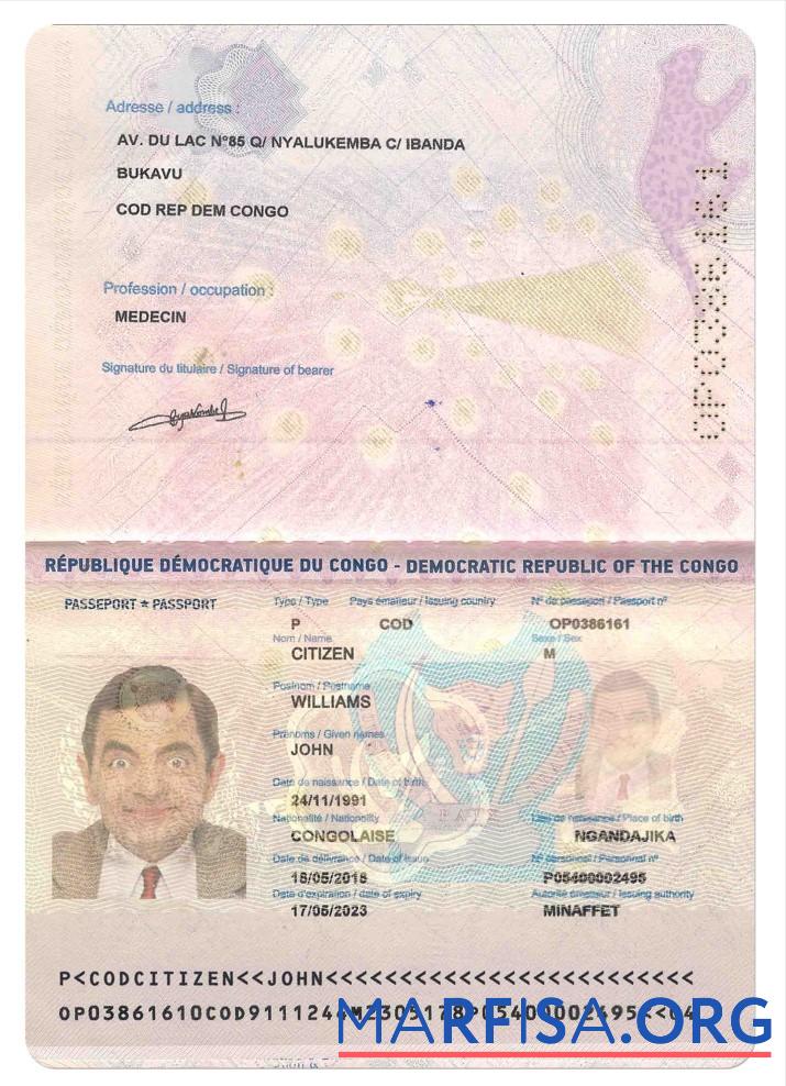 Downloadable Congo pass (2015 present) sample